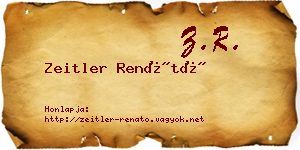 Zeitler Renátó névjegykártya